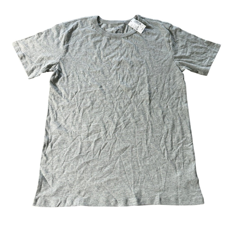 The Children's Place Kids Gray T-Shirt Size XL 14 NWT Crew Neck Basic Tee